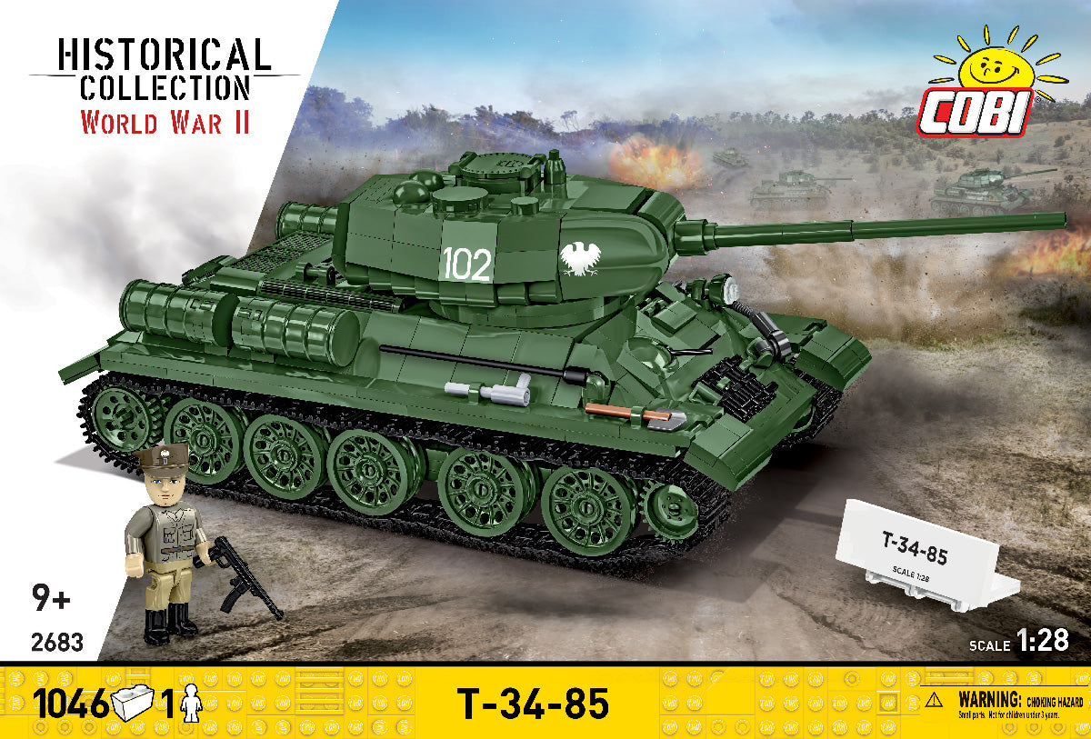 Cobi HISTORICAL COLLECTION WWII - T34-85 (2in1 - PL and ZSRR)