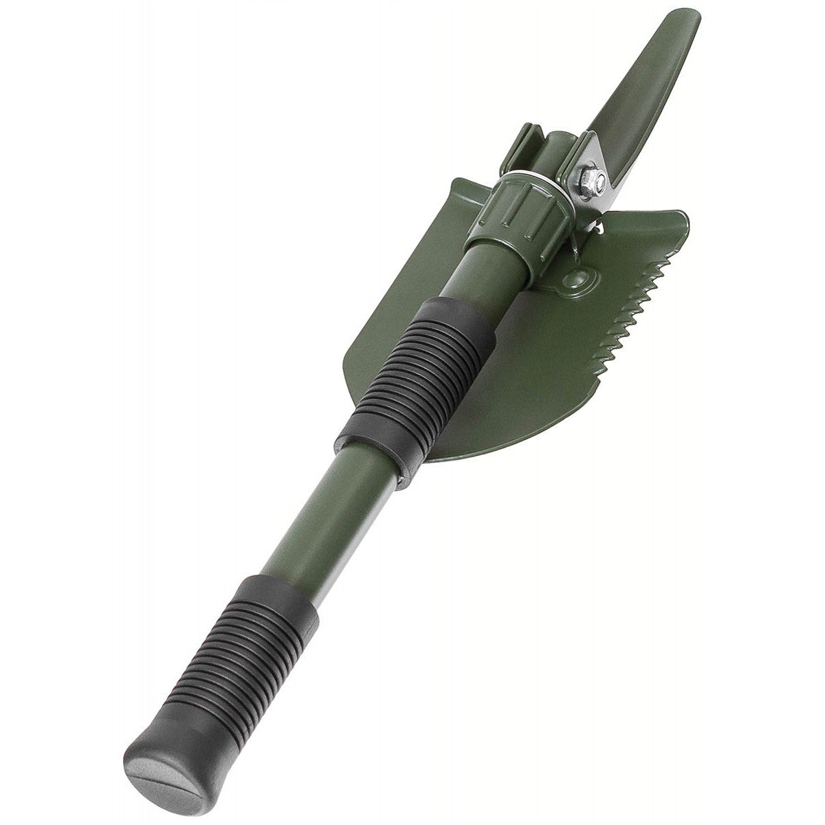 MFH Mini Klappspatenset 3 in 1 oliv - mit Saege & Spitzhacke