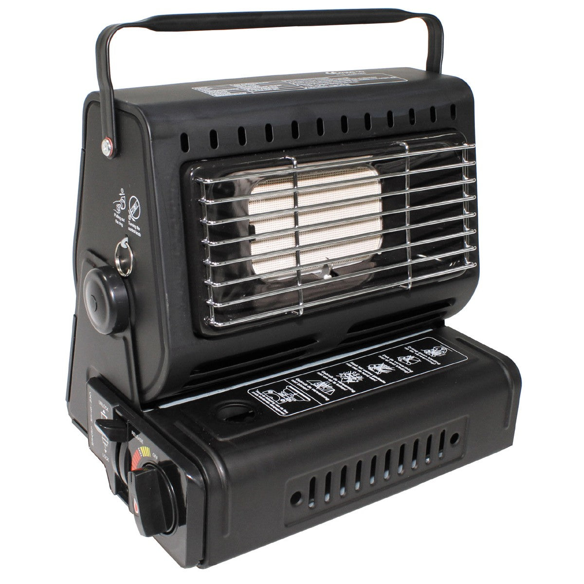 Mil-tec Gasheizer 1,3 kW mit Piezo-Zündung, schwarz