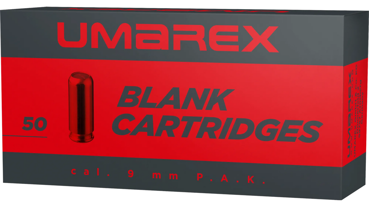 Umarex Platzpatronen 9 mm P.A.K. – 50 Stück, Messing