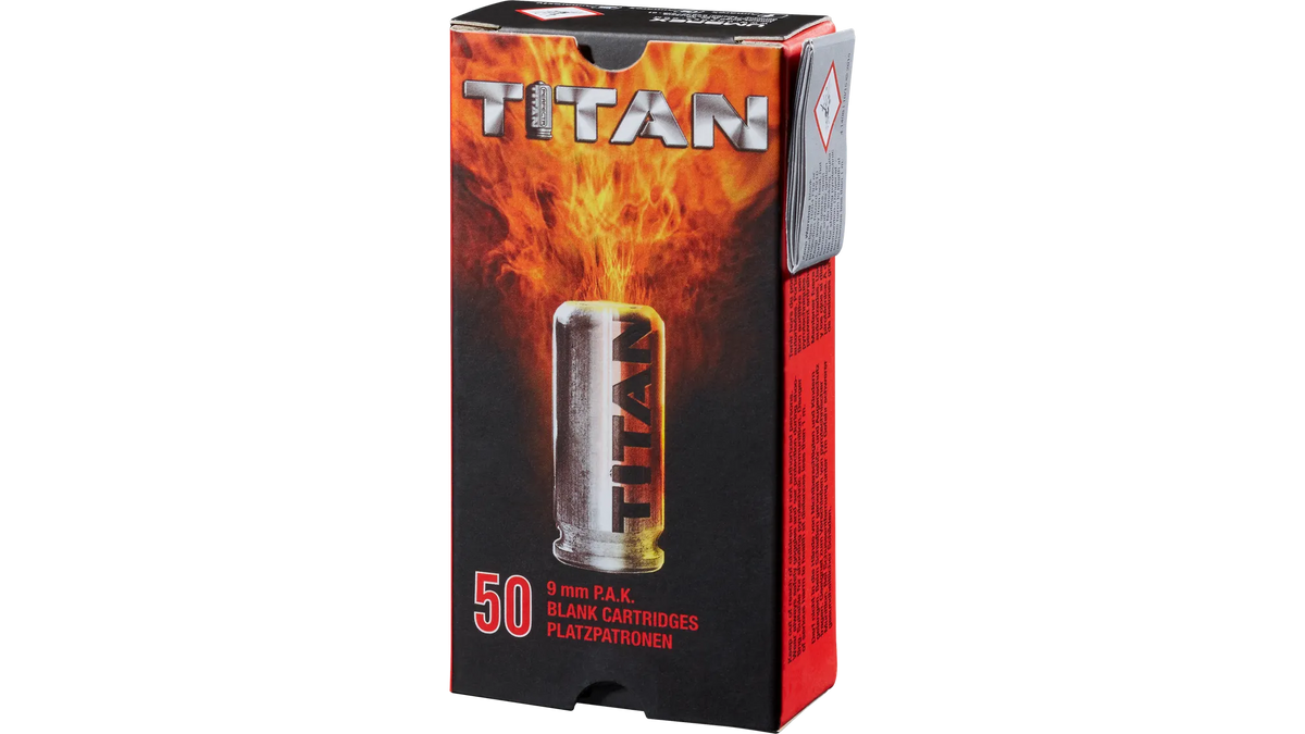 Perfecta Titan Platzpatronen 9 mm P.A.K. – 50 Stück | Umarex