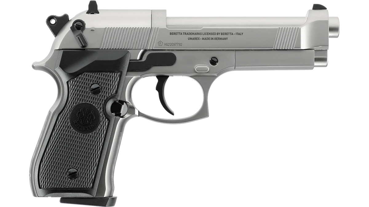 Beretta MOD. 92 FS 4,5 mm CO₂ Airgun, Nickel-Finish, < 4,0 J
