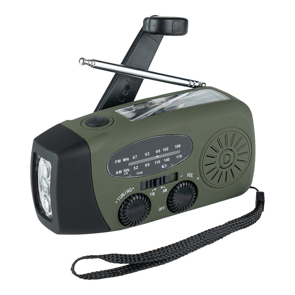 Fosco Notfallradio – Kurbel, Solar & USB-C Ladestation