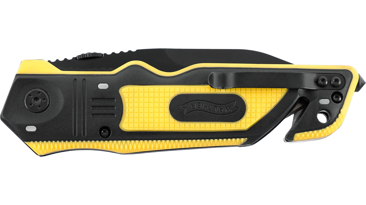 Walther Emergency Rescue Knife Gelb – Rettungsmesser mit Glasbrecher