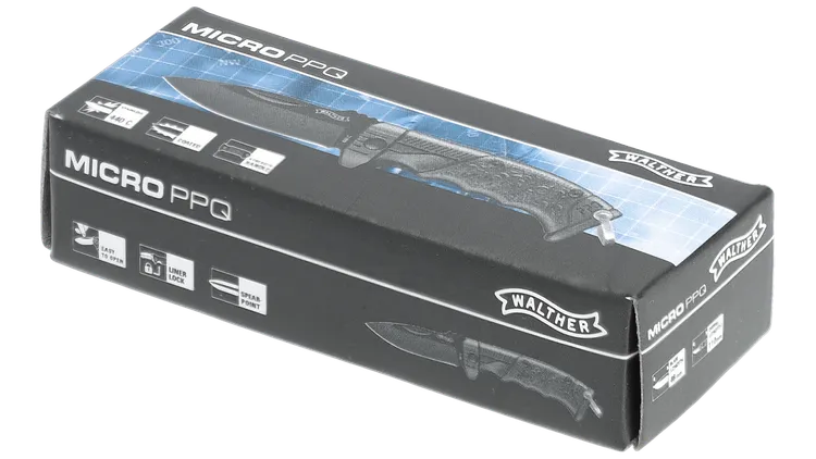 Walther Micro PPQ Messer – Zweihand-Klappmesser 440C