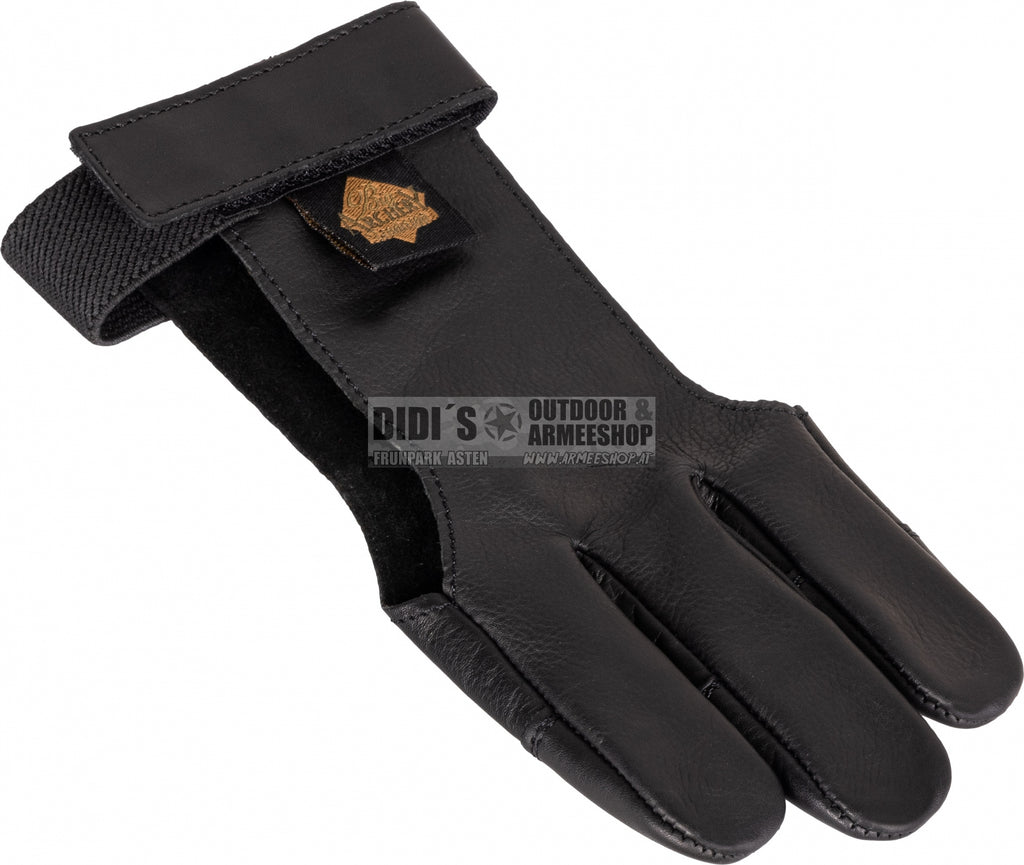 BIG Tradition Vollfingerhandschuh Ziegenleder Schwarz Bogenschießen