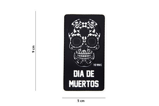 3D PVC Dia de Muertos schwarz