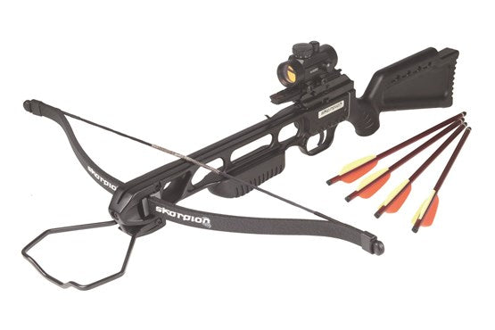 Skorpion Armbrust XBR 100 BK Set | 175 lbs, Red Dot, 4 Pfeile