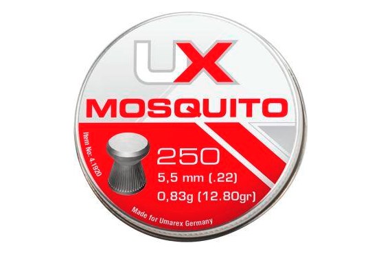 Umarex UX Mosquito Flachkopf Diabolo 5,5 mm 0,83 g – 250 Stück