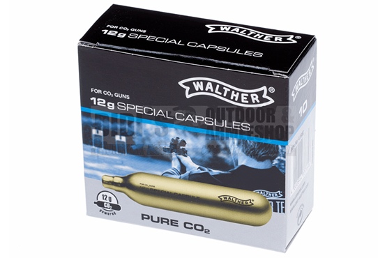Walther CO2 Pure Kapseln 12g – 10er Set mit Korrosionsschutz