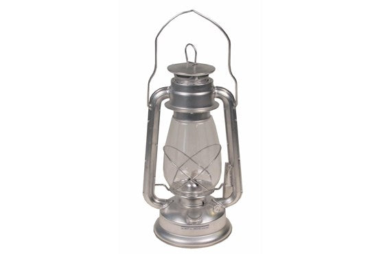 MFH Sturmlaterne Zink – Petroleum, 28 cm, mit Tragehenkel