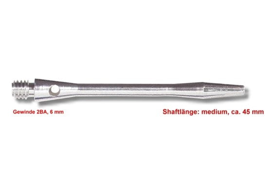 Karella Shaft Alu Medium Basic Dartschaft schwarz/silber 45mm