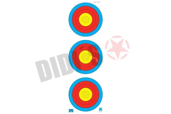 JVD FITA 3x20 Spots Zielscheibe – verstärktes Papier, 20 cm