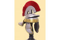 Battle Roemischer Centurio Helm Miniatur aus Stahl mit Holzstaender