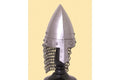Battle Wikinger Helm mit Kettenbruenne – Miniatur mit Holzstaender