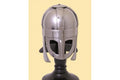 Battle Wikinger Brillenhelm Miniatur aus Stahl mit Holzstaender