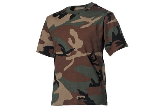 MFH Kinder T-Shirt Flecktarn – 100 % Baumwolle, US-Style