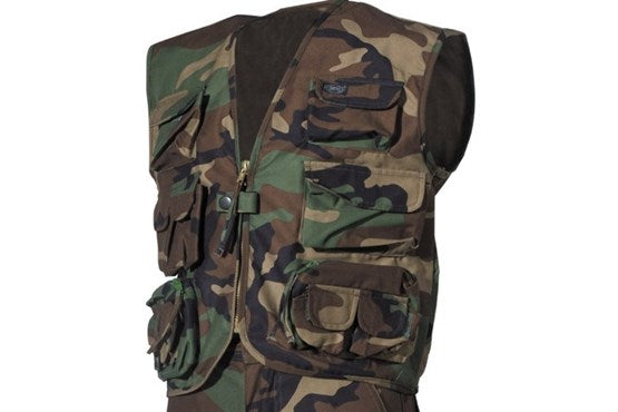 MFH Kinder Weste Flecktarn – Survival Weste mit vielen Taschen