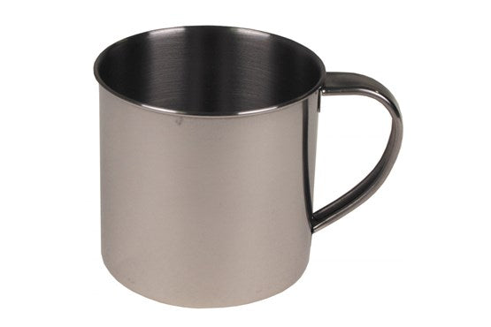 MFH Edelstahl-Tasse Outdoor – doppelwandig, Karabiner od. klassisch