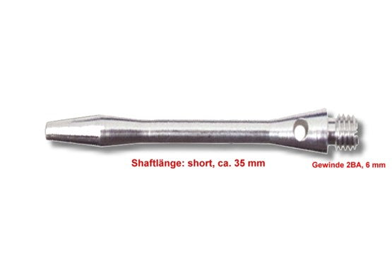 Karella Dart Shaft Alu Short – ca. 35 mm, schwarz/silber