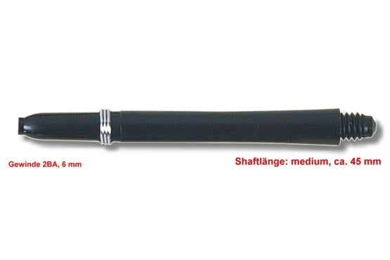 Karella Dart Shaft Nylon + Ring medium ca. 45 mm weiß/schwarz