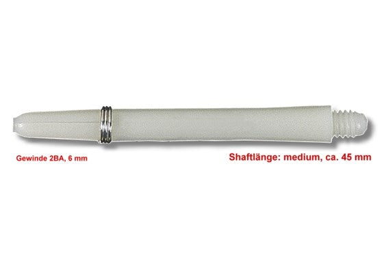 Karella Dart Shaft Nylon + Ring medium ca. 45 mm weiß/schwarz