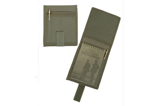 MFH BW Meldeblocktasche Oliv – A6 Notizblocktasche mit Stiftköcher
