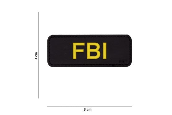 Emblem 3D PVC FBI schwarz