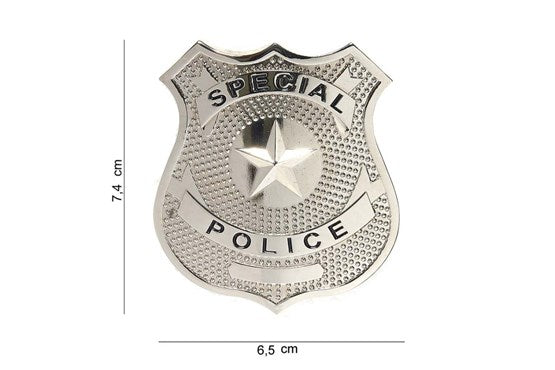 US Abzeichen Spezialpolizei silber
