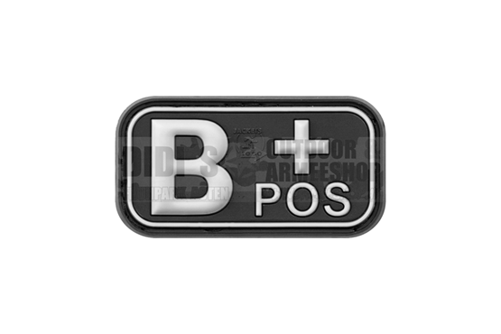 Klettabzeichen, Blutgruppe "B POS", 3D div.Farben