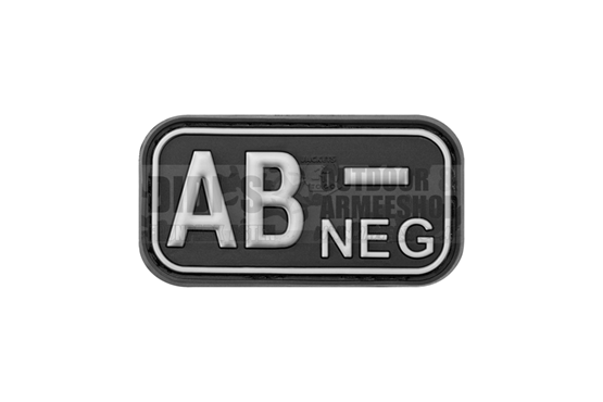 Klettabzeichen, Blutgruppe "AB NEG", 3D div.Farben