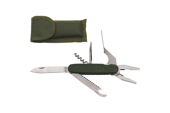MFH Taschenmesser BW Style oliv – Multitool mit Zange