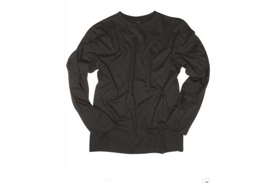 Mil-tec Langarmshirt 100% Baumwolle Single Jersey div. Farben