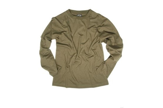 Mil-tec Langarmshirt 100% Baumwolle Single Jersey div. Farben