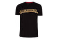 Alpha Industries T-Shirt Basic Print – Schwarz/Goldgelb