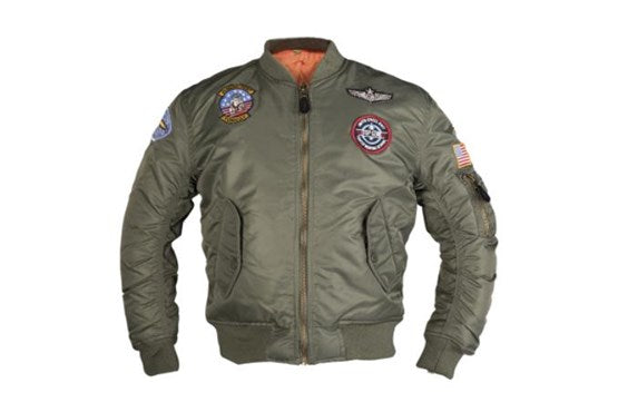 Mil-tec MA-1 Fliegerjacke Kinder – Strickbund & Taschen