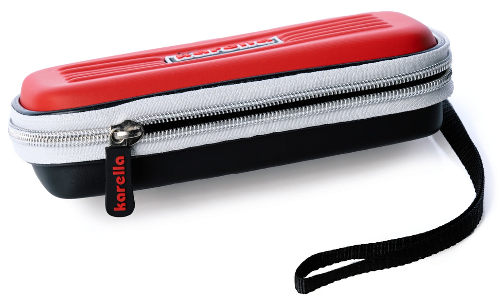 Karella Dartcase Darttasche rot – EVA-Hart­schale 18×8×4 cm
