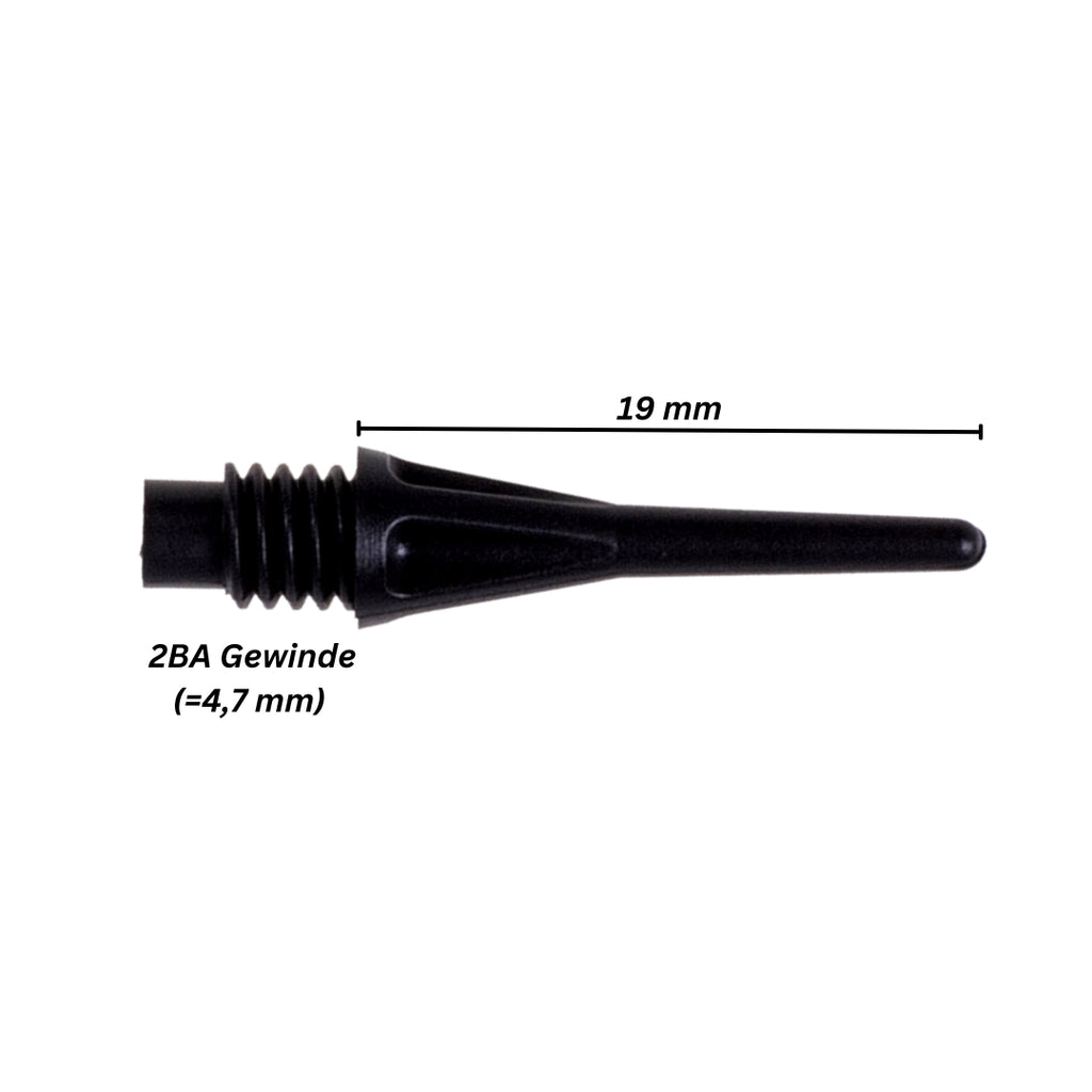 Karella Pro-Tip Softspitze 2BA 19mm Schwarz – 1000 Stück