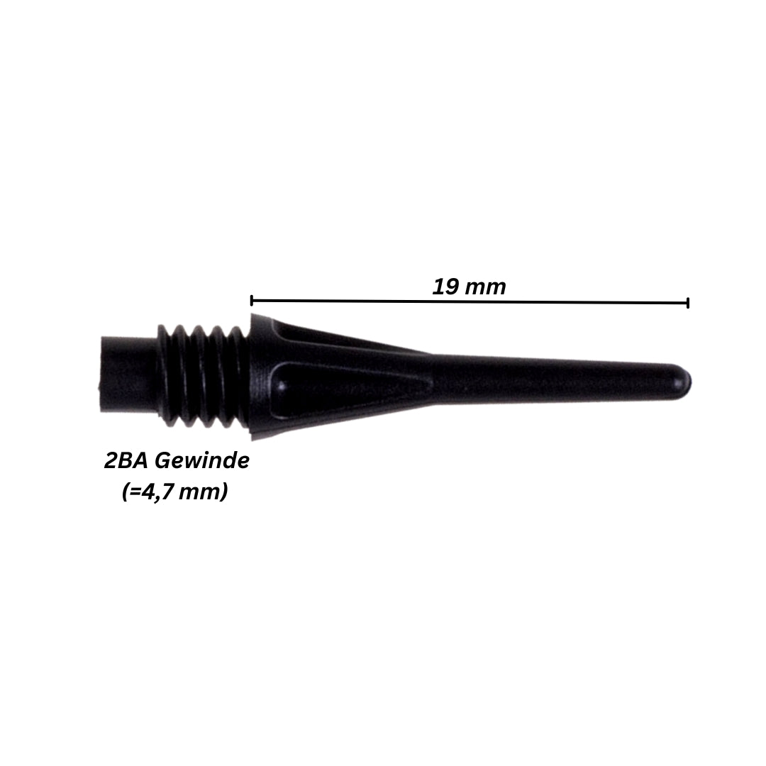 Karella Pro-Tip Softspitze 2BA 19mm Schwarz – 1000 Stück