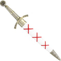 Haller Fantasiedolch Templer weiss/rot mit Scheide