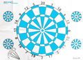 Winmau Bogenschießen Zielscheibe 45x63 cm – Dartboard Target
