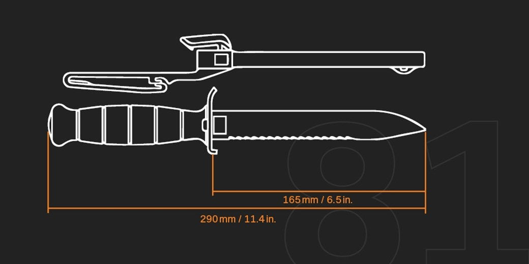 Glock Feldmesser mit Saegerücken - Bundesheer Kampfmesser