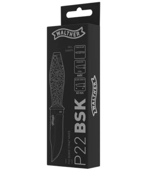 Walther P22 BSK Bowie Strap Knife – Neck-Knife 440C