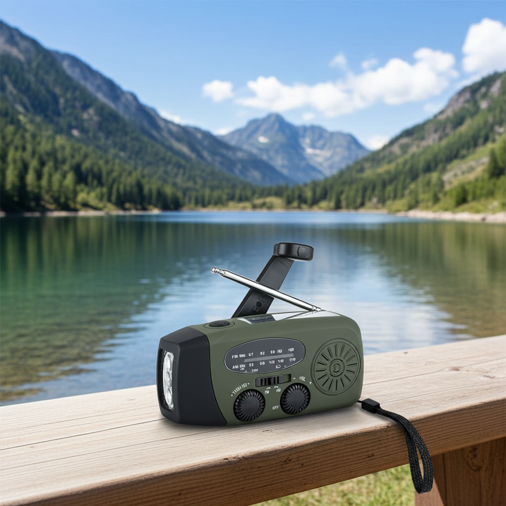 Fosco Notfallradio – Kurbel, Solar & USB-C Ladestation