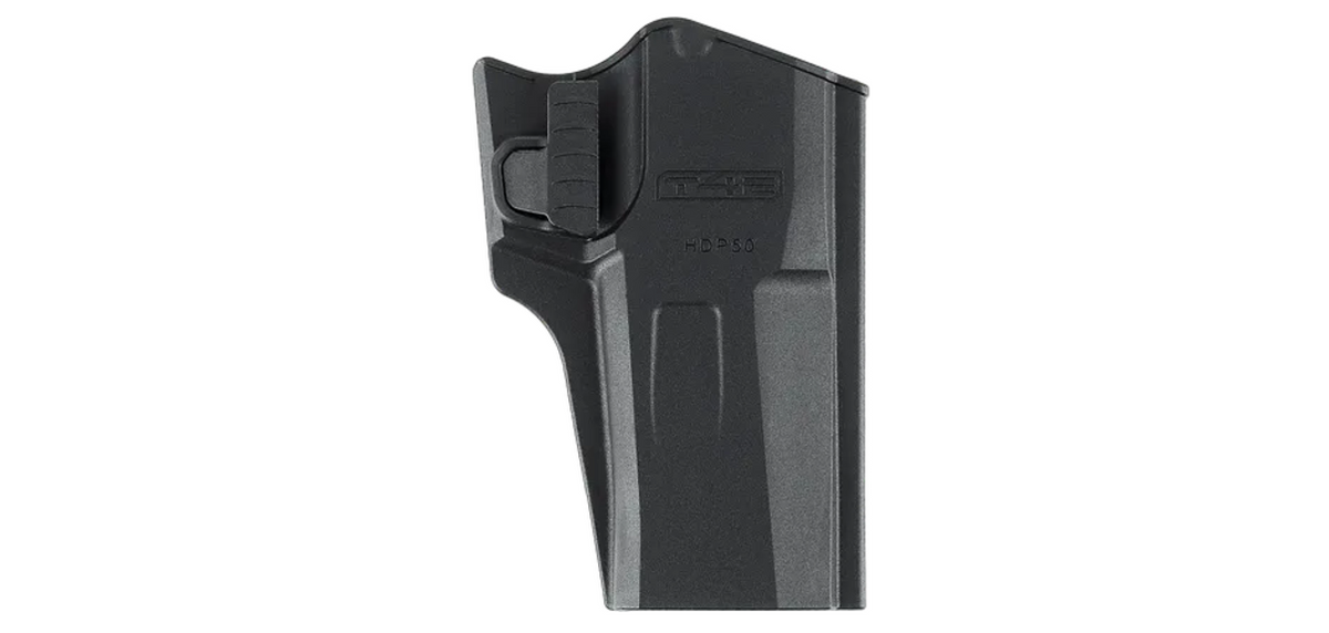 T4E Polymer Holster für HDP 50 / TP 50, Gürtelaufnahme höhenverstellbar und auf Gürtelbreite einstellbar