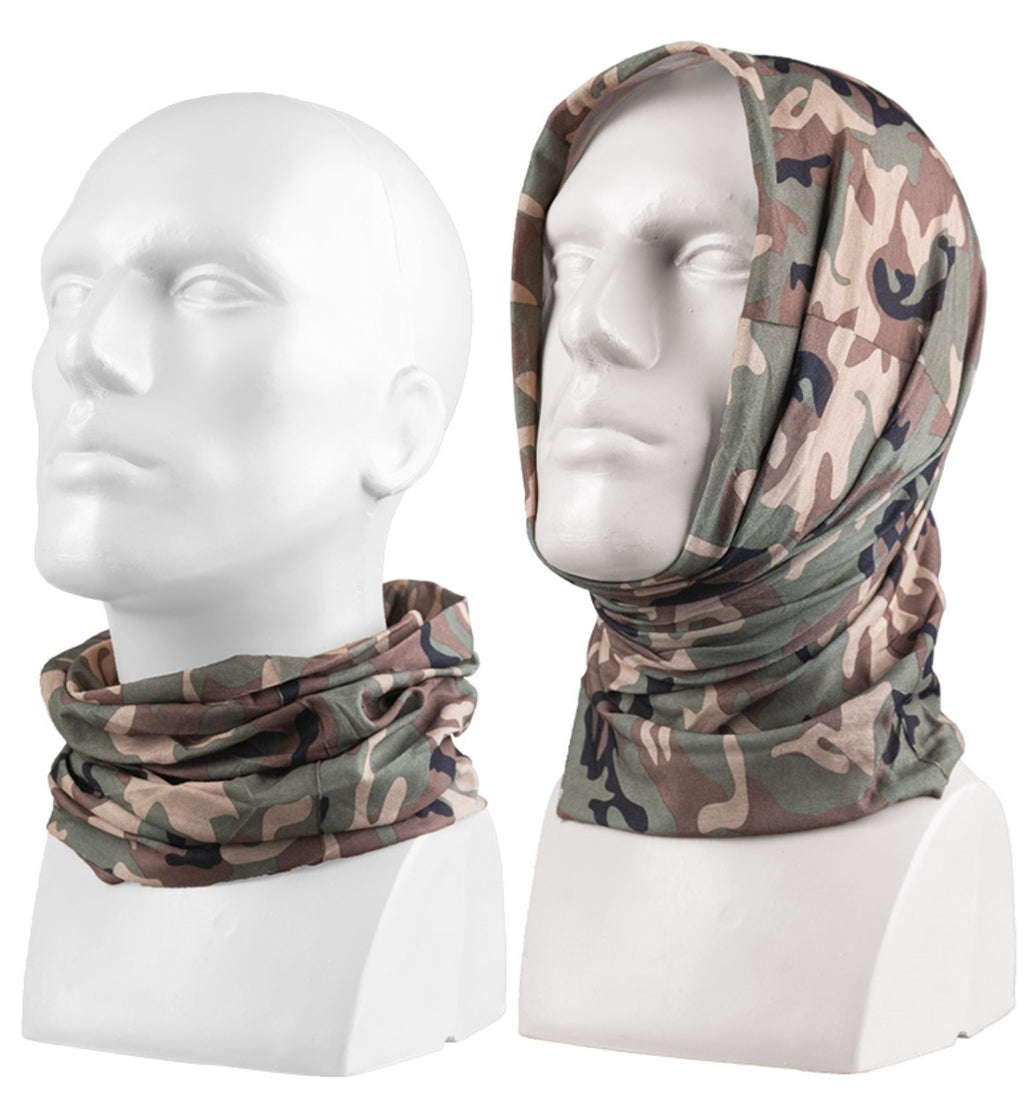 Mil-tec Multifunktionstuch einfärbig – Nahtlos, 100% Polyester