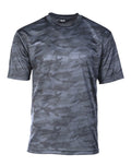 Mil-tec T-Shirt Mesh Dark Camo – atmungsaktiv, schnelltrocknend