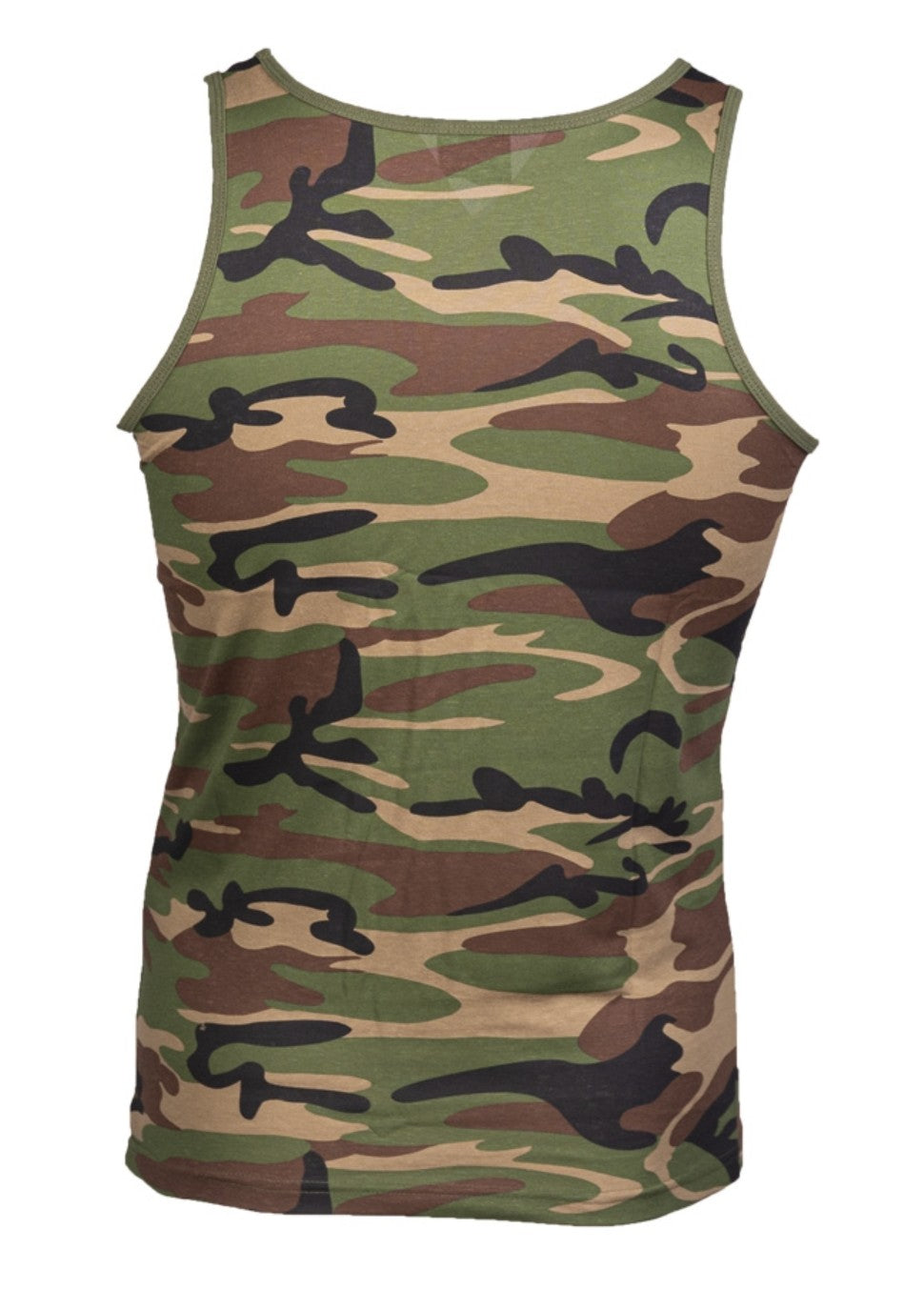 Tank-Top 100% Baumwolle – Militär-Unterhemd in Woodland