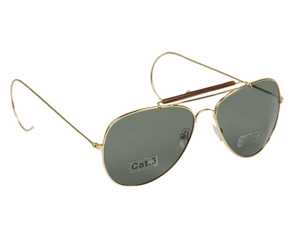 Mil-tec Sonnenbrille Tropfenform mit Etui – Grün