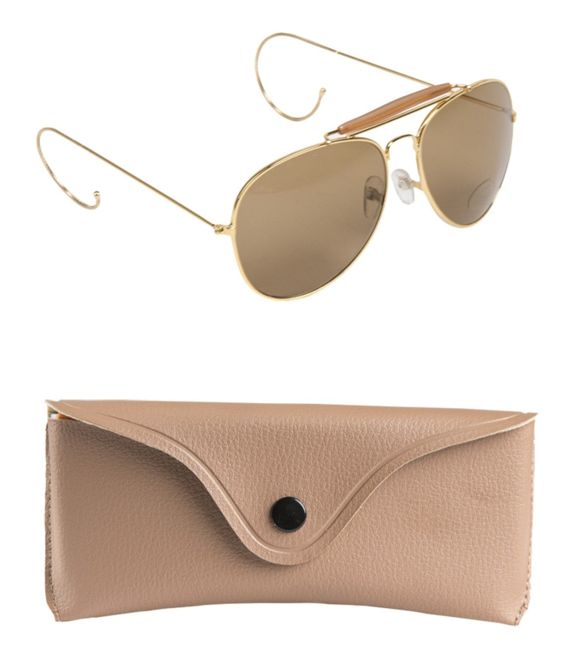 Mil-Tec AF Sonnenbrille Tropfenform mit Etui – Braun